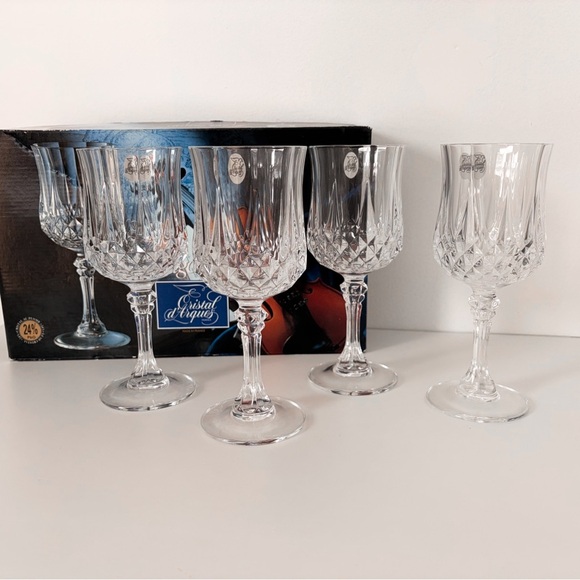 Cristal D’Arques Other - BNIB Vintage Cristal D'Arques Longchamp Wine Glasses 6 oz- Set of 4
